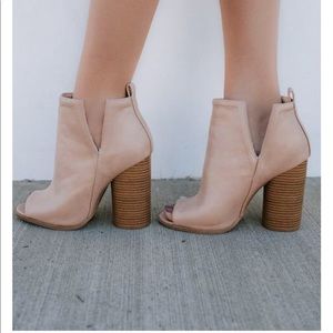 Qupid slit booties duffy